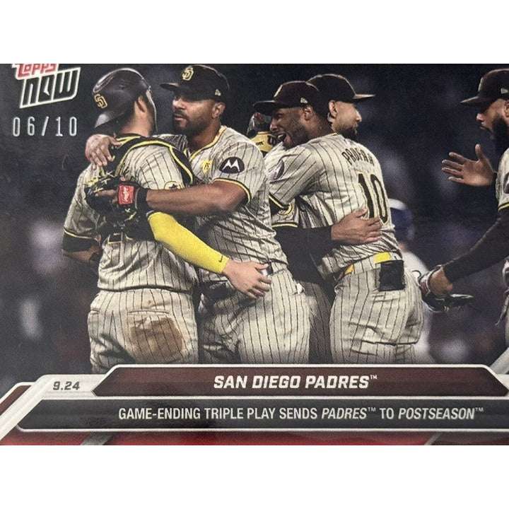 2024 San Diego Padres Triple Play Topps Now MLB trading card limited edition 6 of 10