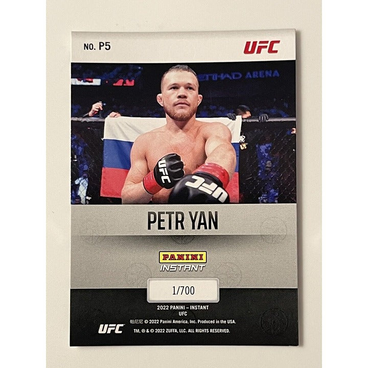 PETR VAN 2022 Panini Instant UFC Paramount MMA card number P5 limited to 700 copies