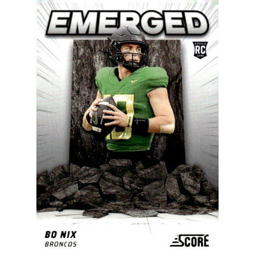 2024 NFL Score Football #EM-BNX Bo Nix Emerged Denver Broncos Near Mint - Better