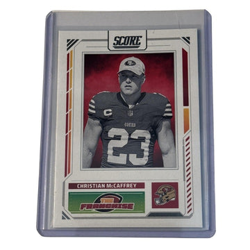 2025 NFL SCORE Panini Football Card - Christian McCaffrey 49'rs #28 - Near Mint