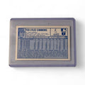 Back of 1976 Xograph 3-D Super Stars Ted Simmons St. Louis Cardinals baseball card in protective sleeve