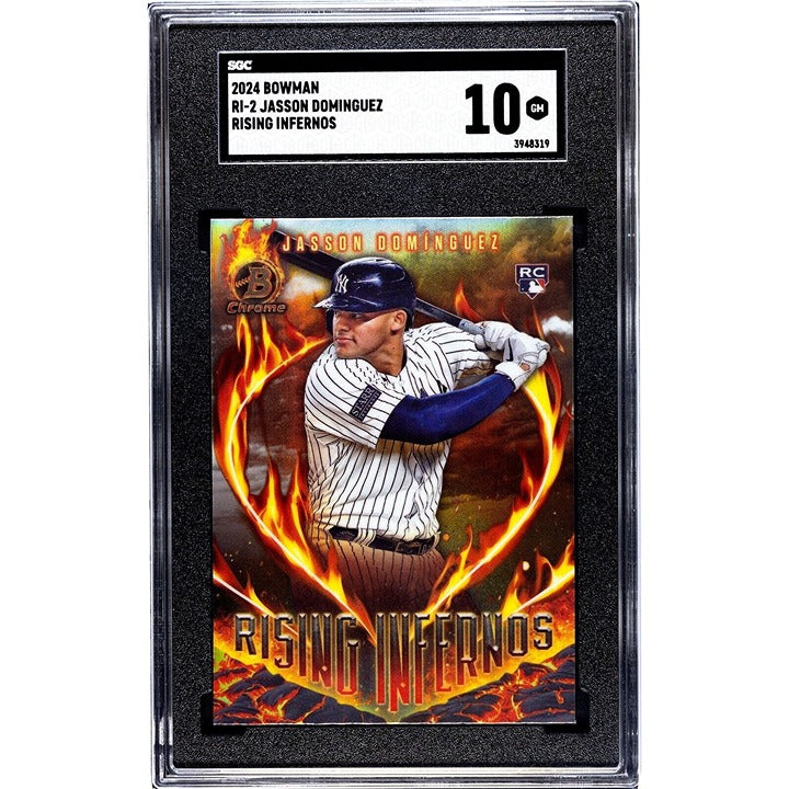 2024 Bowman Rising Infernos Jasson Dominguez RC MLB NY Yankees Card #R1-2 SGC 10