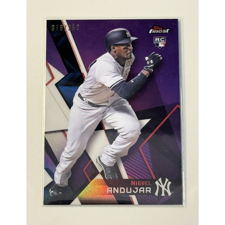 76/250 Miguel Andujar Rookie Card #90 2018 Topps Finest Refractor RC MLB Yankees