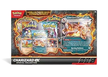 Factory sealed Pokémon Charizard ex Special Collection Box with oversized lenticular card and booster packs
