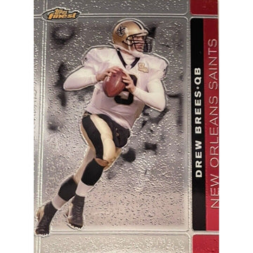2007 Topps Finest Football Drew Brees NFL NFC New Orleans Saints Football Card 2