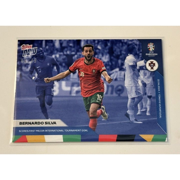 2024 Topps Now Euro 46/49 Bernardo Silva Parallel Futbol Card Portugal - Limited