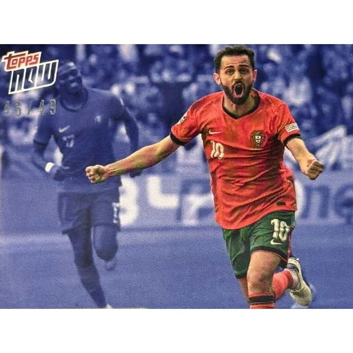 2024 Topps Now Euro Bernardo Silva Portugal futbol card limited blue parallel design