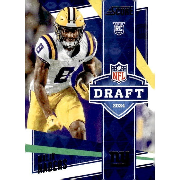 /100 2024 NFL Score Football Malik Nabers RC* #6 Draft Showcase NY Giants - Mint