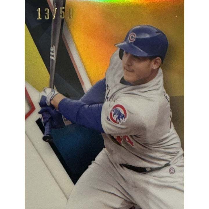 Anthony Rizzo 2018 Topps Finest Chrome Refractor baseball card Chicago Cubs limited edition