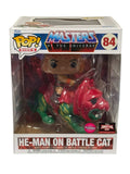 Funko Pop Rides He Man on Battle Cat #84 Flocked Target Con Exclusive collectible figure in packaging