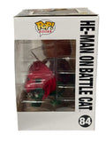 Funko Pop Rides He Man on Battle Cat 84 flocked collectible figure in display box
