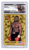 Mike Tyson Legends Serles 2023 Cook Islands gold proof boxing trading card in protective case
