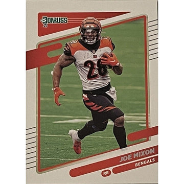 Joe Mixon 2021 Panini Donruss Football Card #212 Cincinnati Bengals NFL running back action shot