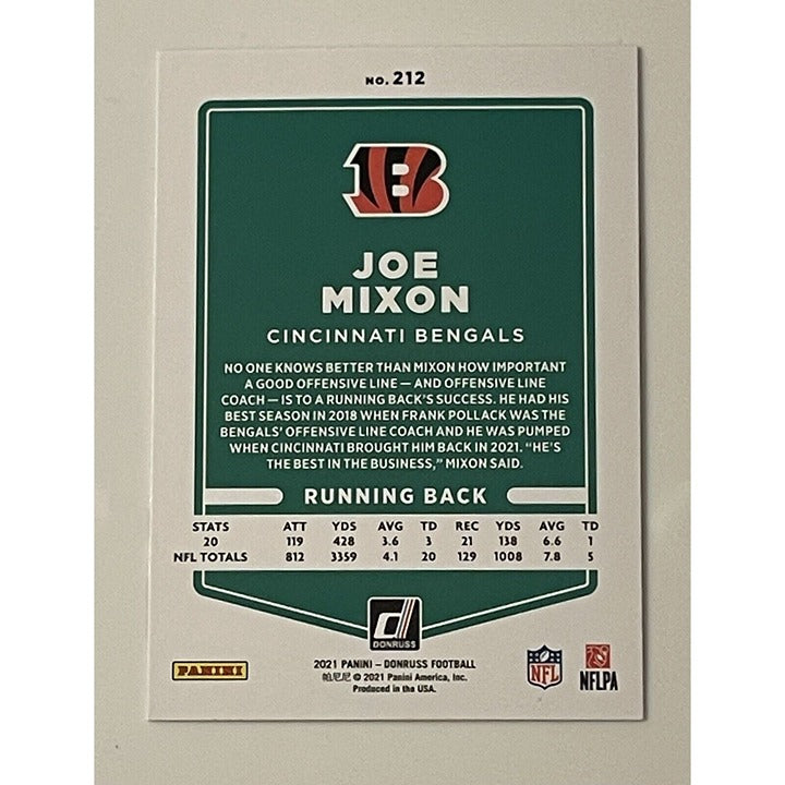 Joe Mixon 2021 Panini Donruss Football Card Cincinnati Bengals NFL