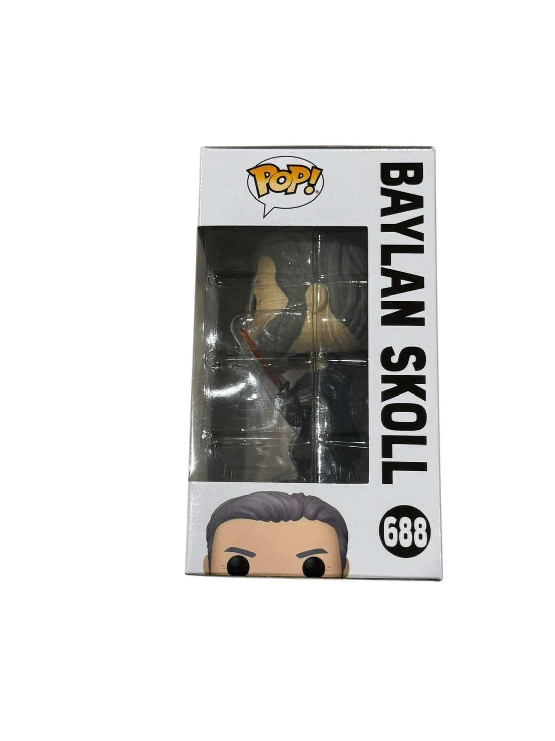 Baylan Skoll Funko Pop Star Wars Ahsoka vinyl bobble head #688 in sealed box with red lightsaber