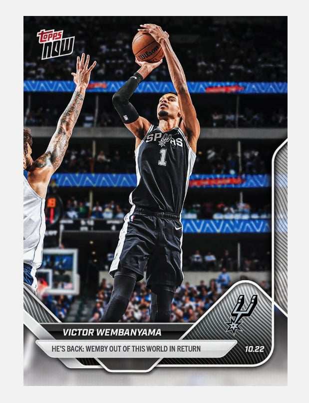 Limited Edition 2025 Topps Now NBA Victor Wembanyama #19 basketball card