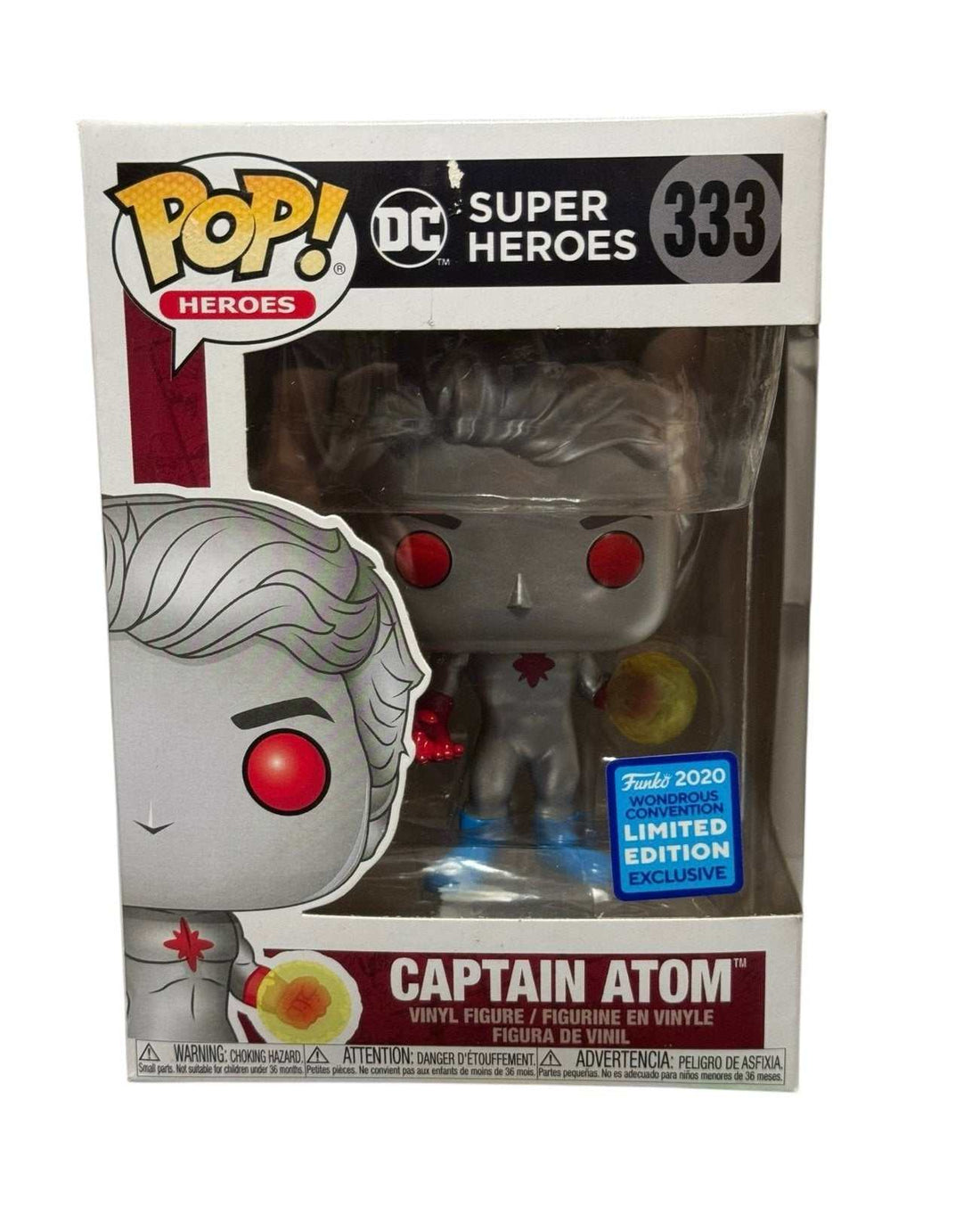 Captain Atom Funko Pop 333 DC Super Heroes metallic limited edition collectible figure