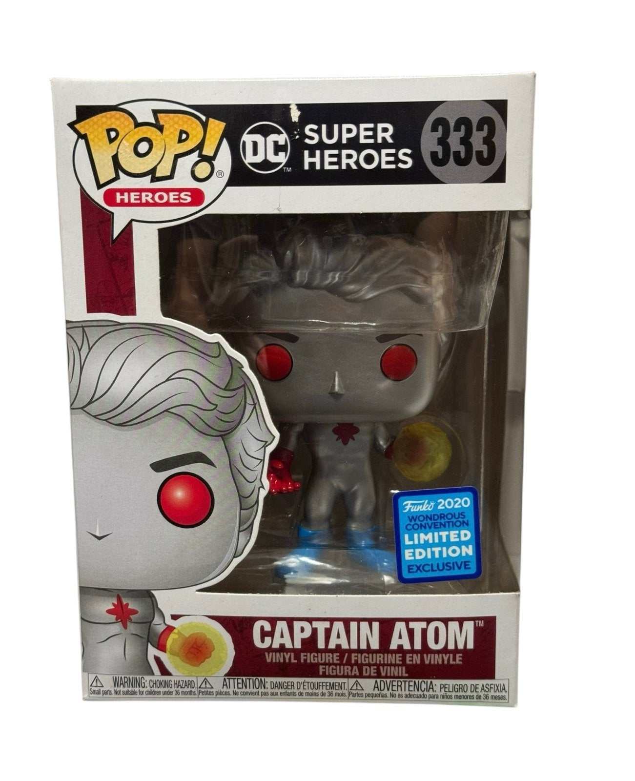 Captain Atom Funko Pop 333 DC Super Heroes metallic limited edition collectible figure