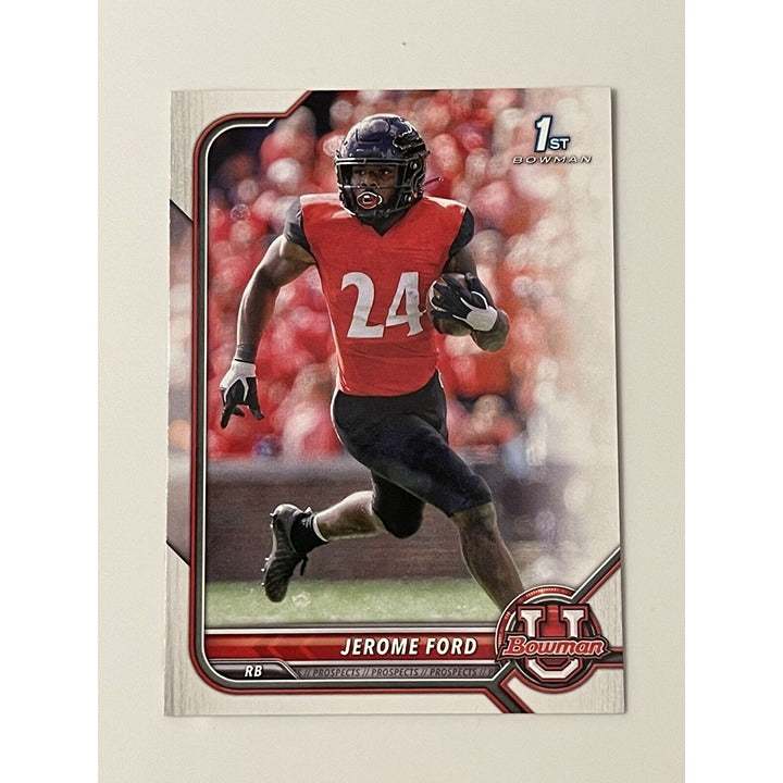 2021 Bowman University Jerome Ford Cincinnati Bearcats football trading card