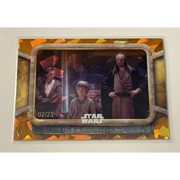 2024 Sapphire Star Wars Phantom Menace - 2/25 Rebellious Qui-Gon Jinn Orange #63