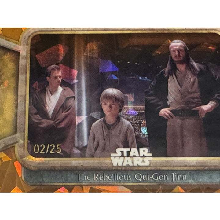 Sapphire Star Wars 2024 Sapphire Star Wars Phantom Menace - 2/25 Rebellious Qui-Gon Jinn Orange 63