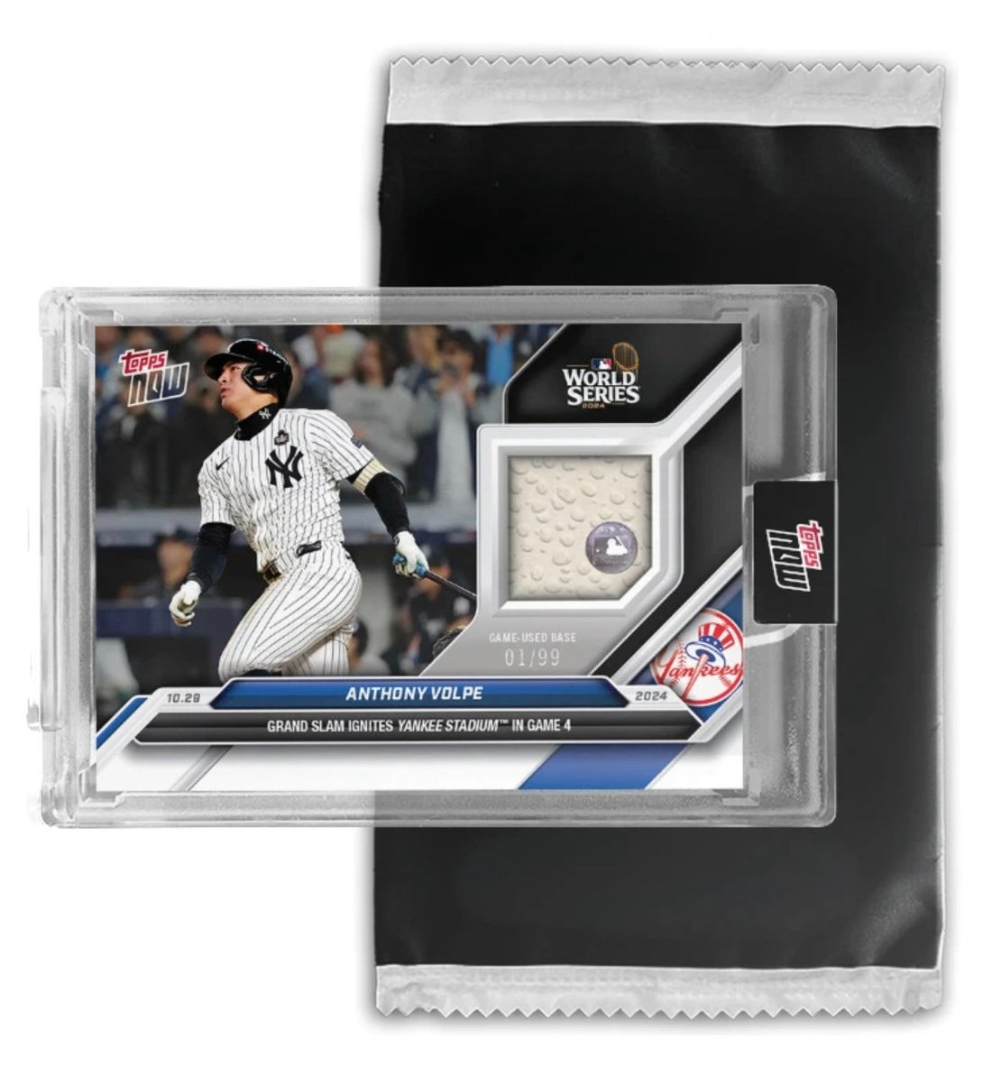 SEALED Anthony Volpe 2024 Topps NOW World Series game-used relic card limited edition Yankees
