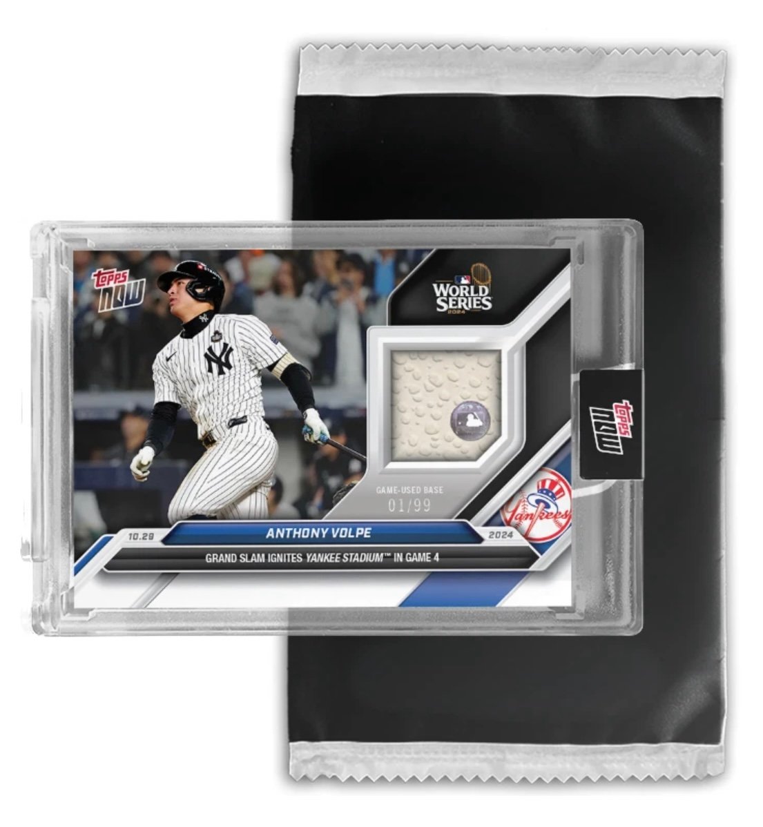 SEALED Anthony Volpe 2024 Topps NOW World Series game-used relic card limited edition Yankees
