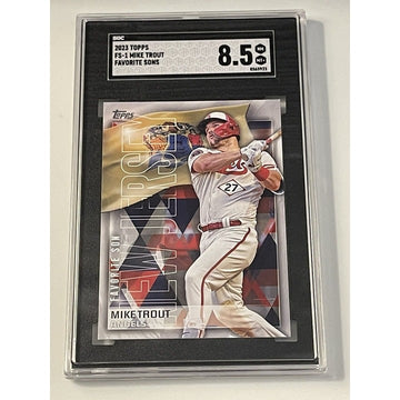 2023 Topps Series 2 Favorite Sons Mike Trout FS-1 Angels New Jersey SGC 8 Angels