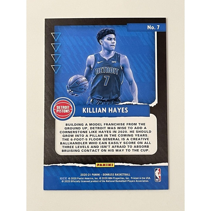 KILLIAN HAYES RC 2020-21 Donruss Great X-Pectations Rookie Card #7 NBA Pistons