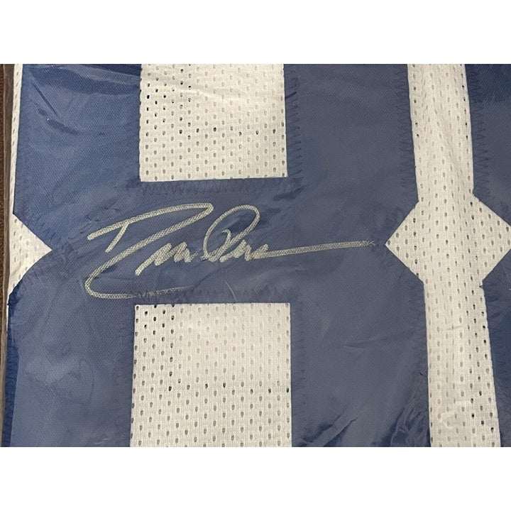 Autographed Drew Pearson NFL white pro style 88 jersey signed and authenticated by Tristar