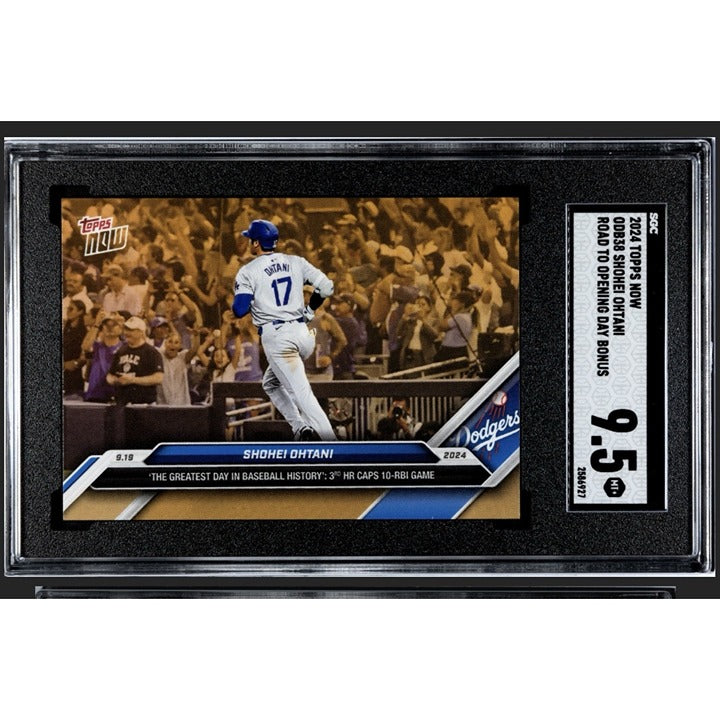 Shohei Ohtani 2024 Topps NOW Gold SP MLB Dodgers 3 HR Game graded 9.5 collectible card