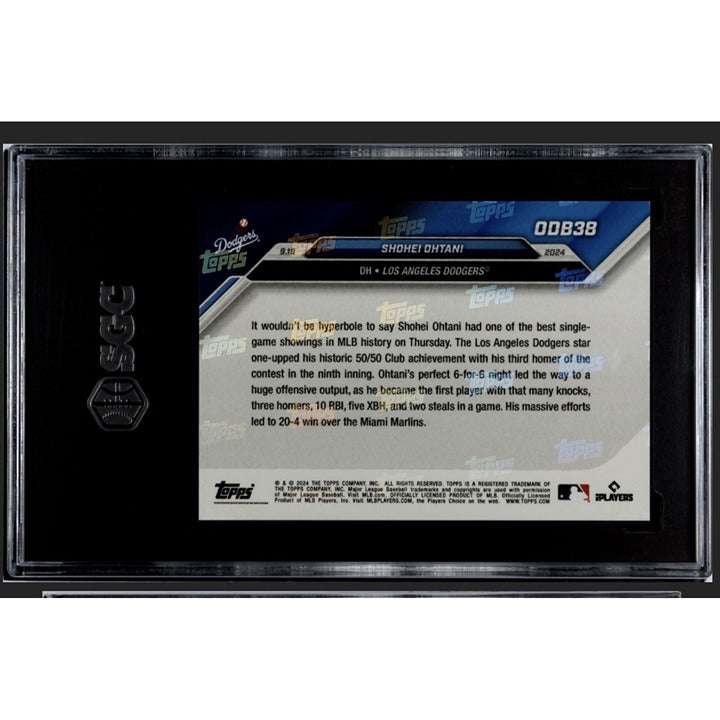 Shohei Ohtani 2024 Topps NOW Gold SP MLB Dodgers 3 HR Game Baseball Card SGC 9.5