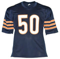 Mike Singletary signed Chicago Bears navy football jersey with number 50 and HOF 98 inscription