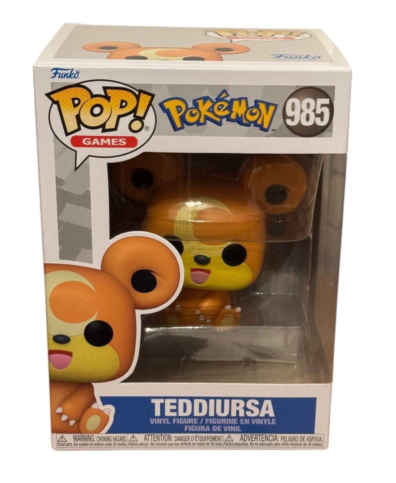 Teddiursa Funko Pop vinyl figure #985 in original Pokémon box