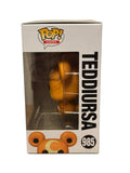 Teddiursa Funko Pop vinyl figure in original box with crescent moon design and bright orange color from Pokémon series