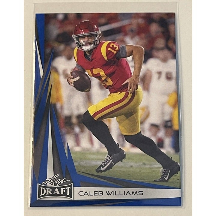 Caleb Williams* 2023 Leaf Draft Blue RC #B2-2 NCAA USC Trojans 2023 Quarterback*