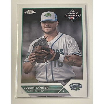 2023 Topps Pro Debut Chrome #PDC-52 Logan Tanner RC Daytona Tortugas Rookie Card