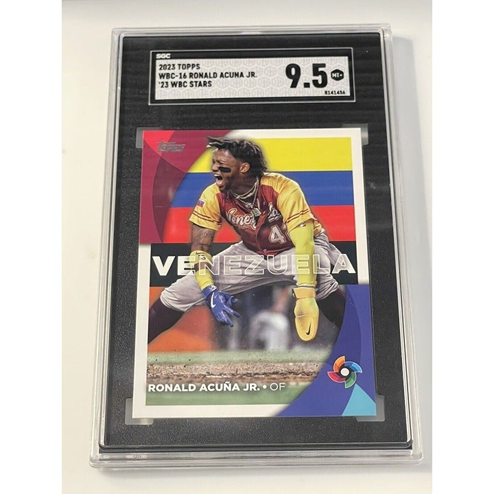 Ronald Acuna Jr 2023 Topps Series 2 WBC Stars Venezuela Braves baseball card SGC 9.5 graded