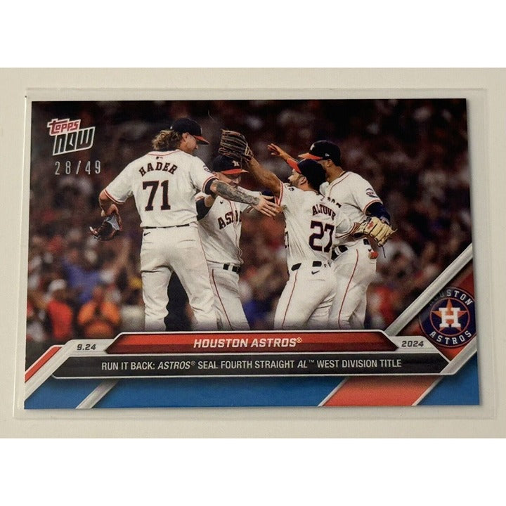 28/49 Houston Astros 4th Straight* Playoffs 2024 MLB TOPPS NOW #746 RUN IT BACK!