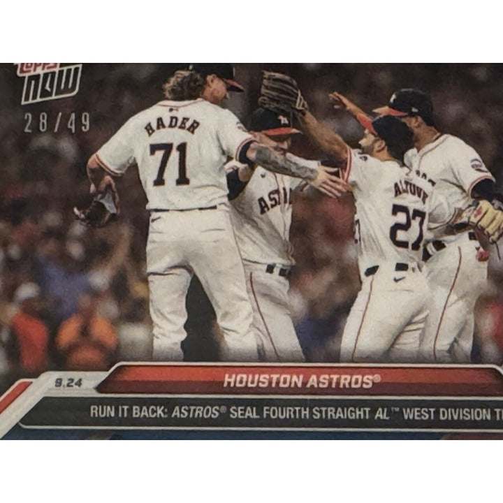 2024 Houston Astros MLB Topps Now limited edition playoff baseball card 28/49