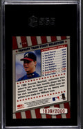 1998 Donruss Chipper Jones Atlanta Braves baseball card #9 slabbed SGC 9 limited 1839/2000