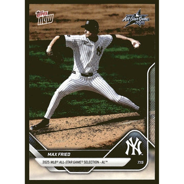 Max Fried 2025 MLB All-Star Game pitching card New York Yankees