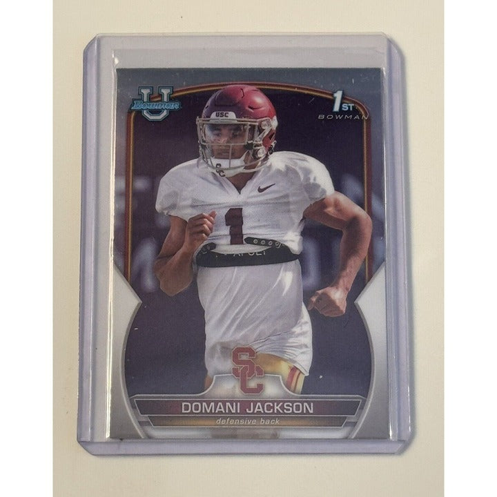 2022 1st Bowman University Chrome Domani Jackson RC Card NCAA Trojans/Bama Tide*