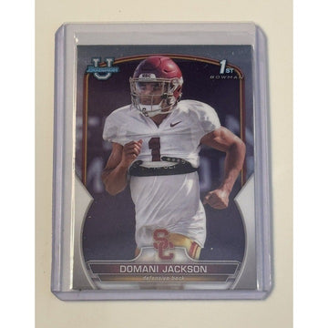 2022 1st Bowman University Chrome Domani Jackson RC Card NCAA Trojans/Bama Tide*