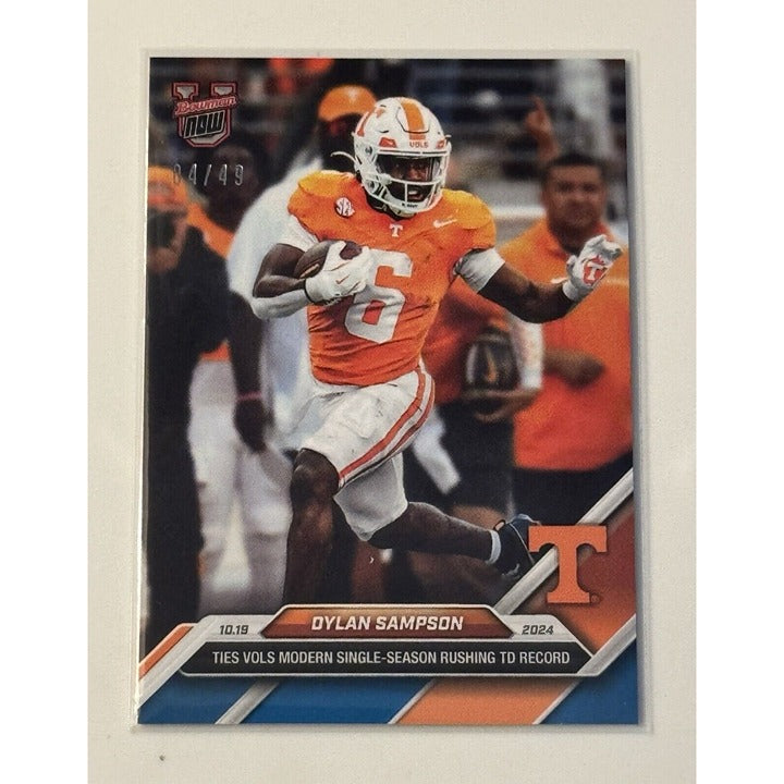 4/49* Dylan Sampson RC Ties Vols TD Record 2024 Bowman U Now Football #30 READY!