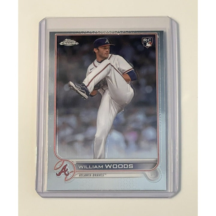 2022 Topps Chrome Update William Woods RC Card USC55 MLB Atlanta Braves Baseball
