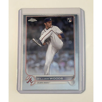 2022 Topps Chrome Update William Woods RC Card USC55 MLB Atlanta Braves Baseball