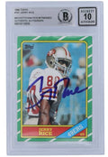 1986 Topps Jerry Rice rookie card signed and authenticated BGS 10 encased NFL collectible