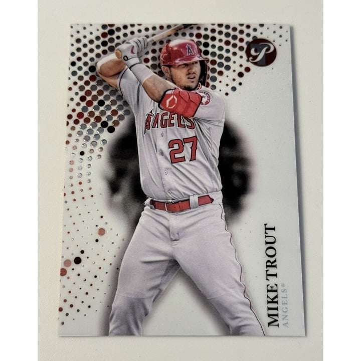 Mike Trout 2022 Topps Pristine Refractor baseball card Los Angeles Angels