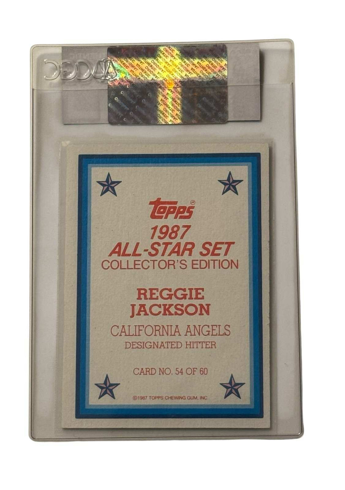 Reggie Jackson 1987 Topps Glossy Send Ins card 54 MLB California Angels CGC certified authentic vintage collectible